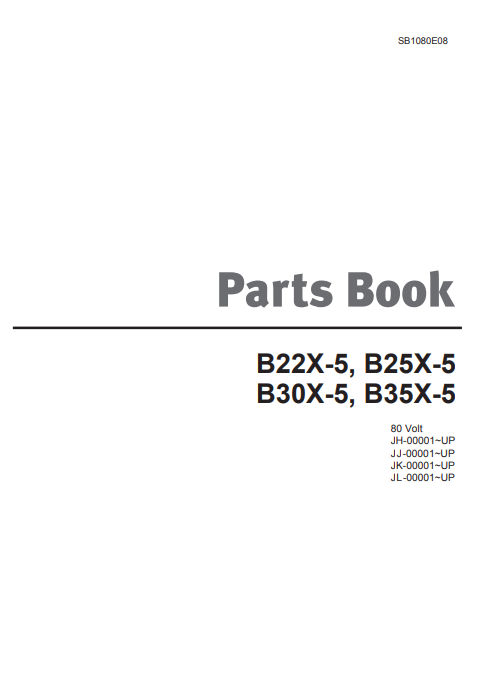 Doosan B22X-5, B25X-5 B30X-5, B35X-5 Fork Lift Parts Manual - Image 2