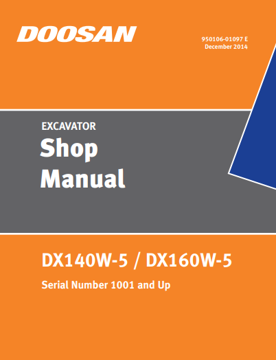 Doosan DX140W-5, Doosan DX160W-5 Excavator Workshop Repair Manual - Image 2