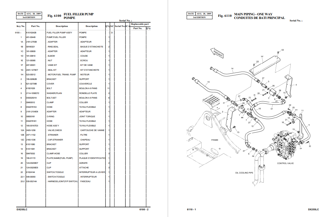 Doosan DX225LC Excavator Parts Manual - Image 4