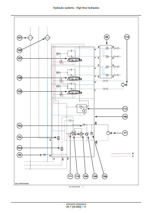 New Holland FR450, New Holland FR500, New Holland FR600, New Holland FR700, New Holland FR850 Forage Harvester Service Repair Manual (Hydraulic systems) - Image 3