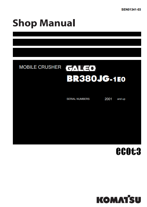 Komatsu BR380JG-1E0 Mobile Crusher Workshop Repair Manual - Image 2
