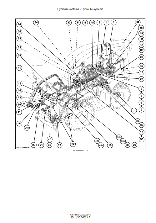 New Holland FR450, New Holland FR500, New Holland FR600, New Holland FR700, New Holland FR850 Forage Harvester Service Repair Manual (Hydraulic systems) - Image 4