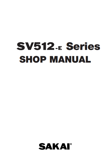 Sakai SV515-E Roller Workshop Repair Manual - Image 2