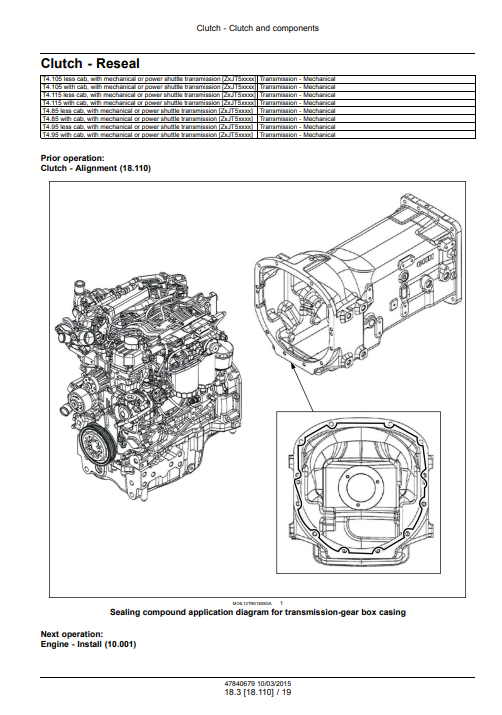 New Holland T4.85, New Holland T4.95, New Holland T4.105, New Holland T4.115 Tractor Service Repair Manual - Image 5