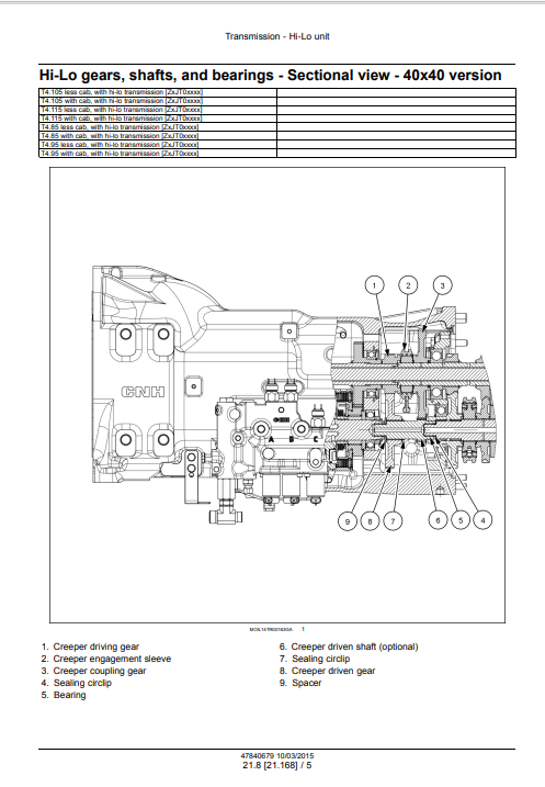New Holland T4.85, New Holland T4.95, New Holland T4.105, New Holland T4.115 Tractor Service Repair Manual - Image 4