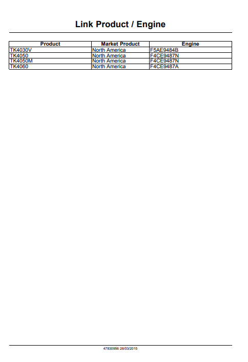 New Holland TK4030V, TK4050, TK4050M, TK4060 Tractor Service Repair Manual - Image 3
