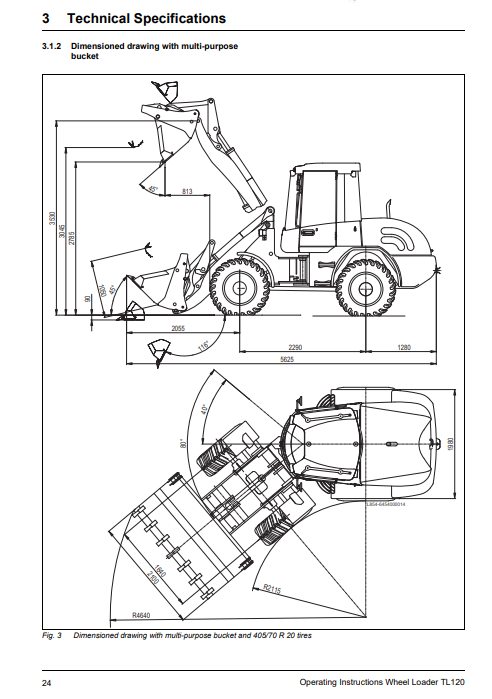 Terex TL120 Wheel Loader Operating Instructions Manual - Image 4