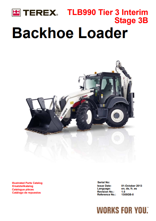 Terex TLB990 Backhoe Loader Parts Manual - Image 2