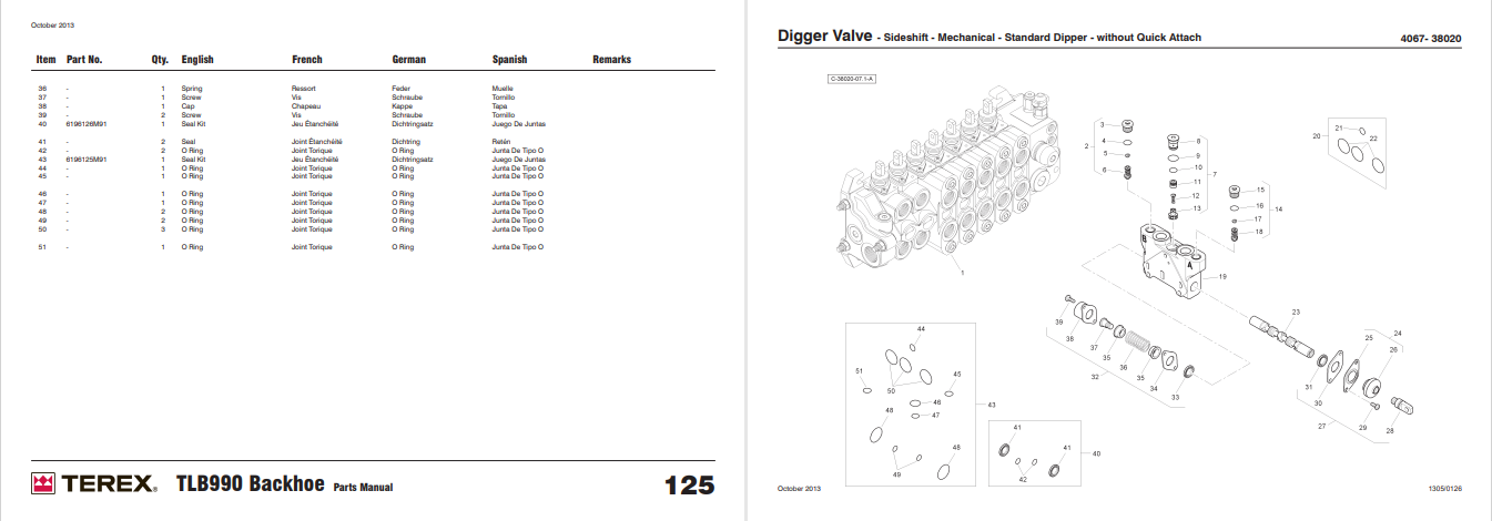 Terex TLB990 Backhoe Loader Parts Manual - Image 4
