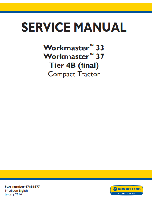 New Holland Workmaster 33, New Holland Workmaster 37 Service Repair Manual - Image 2