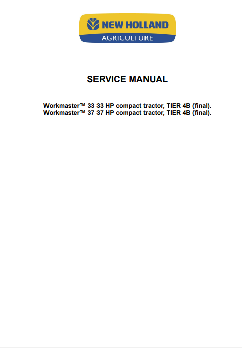 New Holland Workmaster 33, New Holland Workmaster 37 Service Repair Manual - Image 3