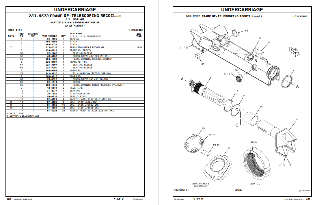 Caterpillar D6T TRACK-TYPE Dozer Parts Manual - Image 4