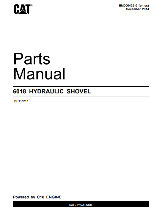 Caterpillar 6018 Hydraulic Shovel Parts Manual - Image 2
