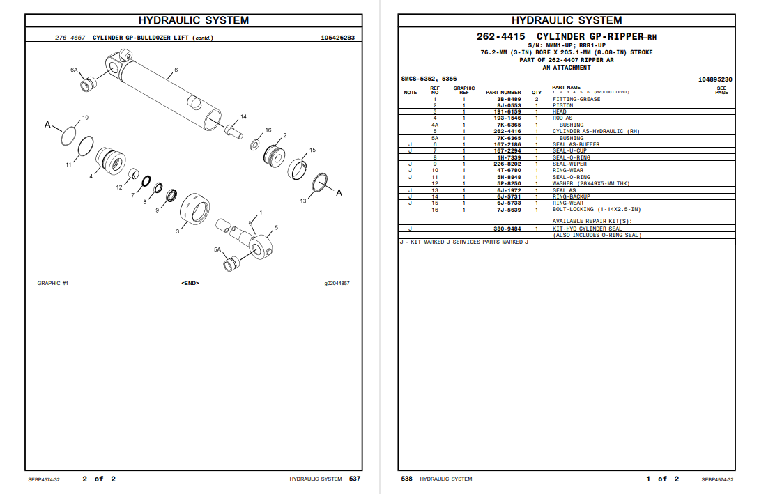 Caterpillar D4K XL & LGP TRACK-TYPE Dozer Parts Manual - Image 3