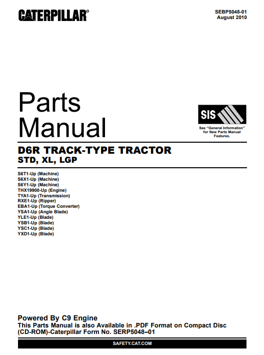 Caterpillar D6R TRACK-TYPE Dozer Parts Manual - Image 2