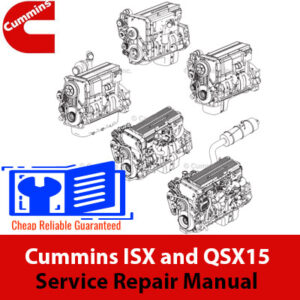 Cummins ISX and QSX15 Service Repair Manual, highlighting essential repair procedures and technical specifications for engines