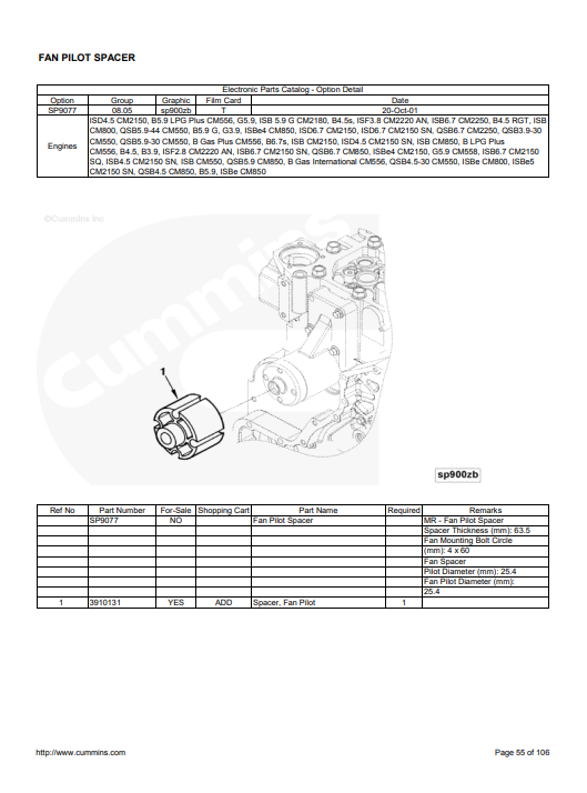 Cummins QSB6.7-CPL426 Engine Parts Catalog - Image 3
