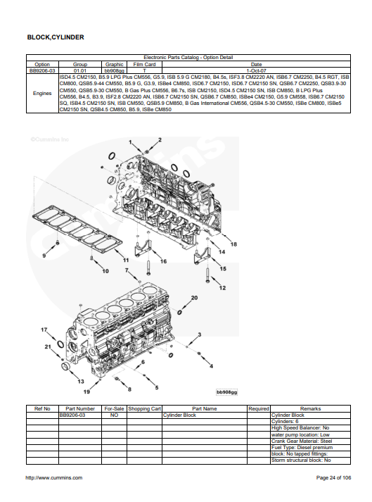 Cummins QSB6.7-CPL426 Engine Parts Catalog - Image 4