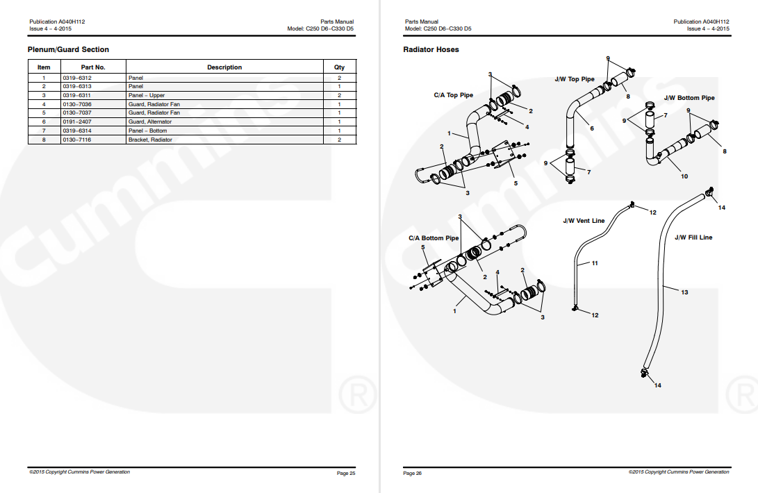 Cummins QSL9 Engine Parts Manual - Image 3
