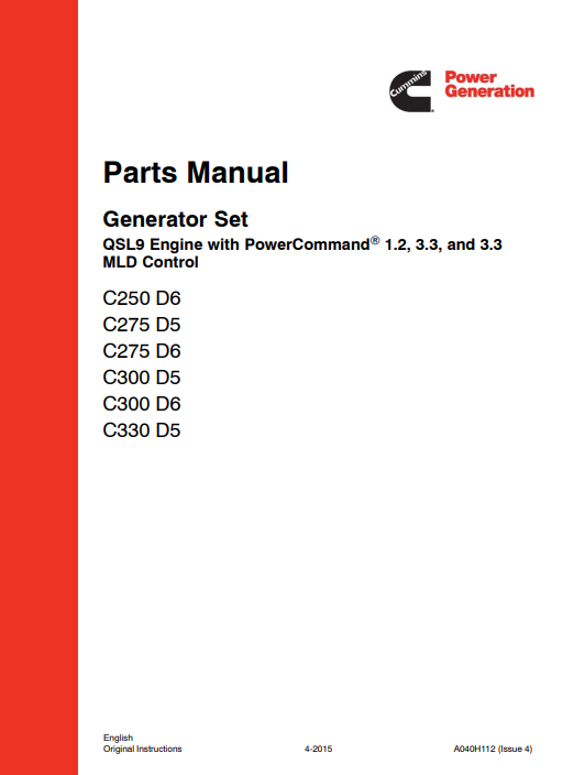 Cummins QSL9 Engine Parts Manual - Image 2