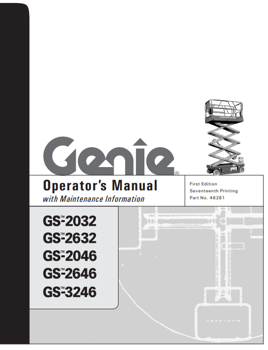 Genie GS2032, Genie GS2632, Genie GS2046, Genie GS2646, Genie GS3246 Operator’s Manual - Image 2