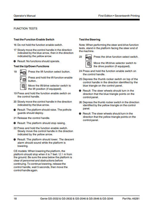 Genie GS2032, Genie GS2632, Genie GS2046, Genie GS2646, Genie GS3246 Operator’s Manual - Image 4