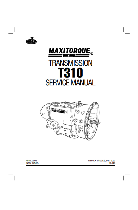 Mack ES T310 Transmission Service Repair Manual - Image 3