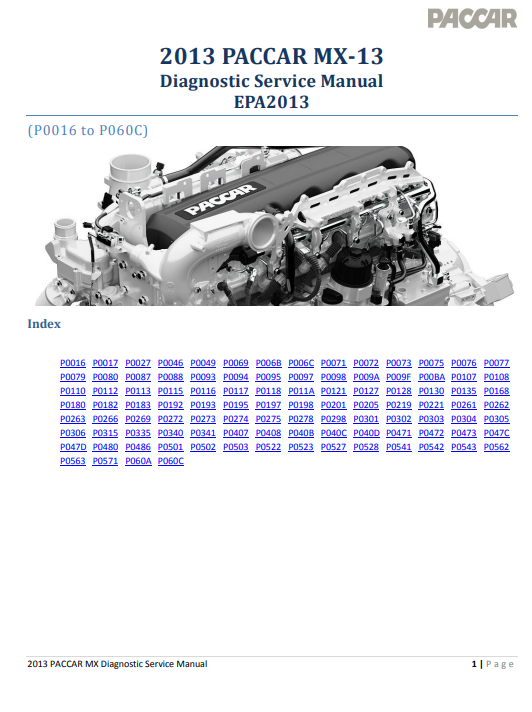 Paccar MX-13 2013 Diagnostic Service Manual EPA2013 - Image 3