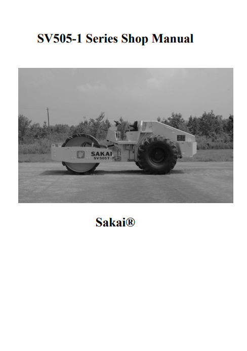 Sakai SV505-1 Roller Workshop Repair Manual - Image 2