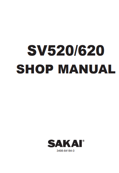 Sakai SV520 , Sakai SV620 Roller Workshop Repair Manual - Image 2