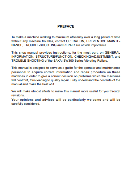 Sakai SW300 Roller Workshop Repair Manual - Image 3