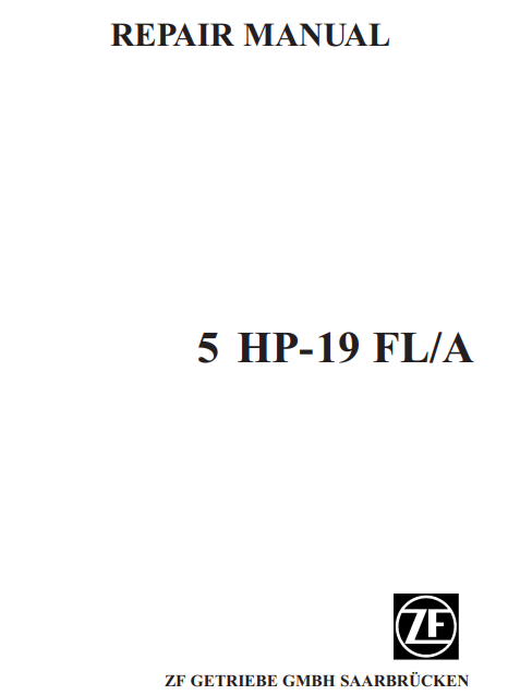 ZF 5hp19fla Transmission Service Repair Manual - Image 2