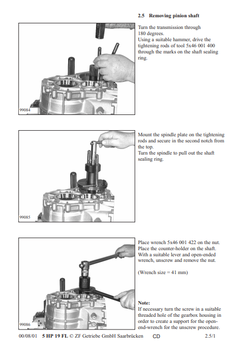 ZF 5hp19fla Transmission Service Repair Manual - Image 6