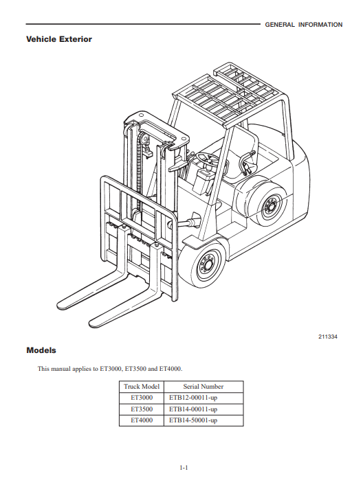 Caterpillar ET3000 Forklift Service Repair Manual - Image 4