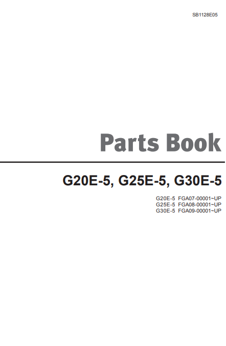 Doosan G20E-5, Doosan G25E-5, Doosan G30E-5 Parts Manual - Image 2