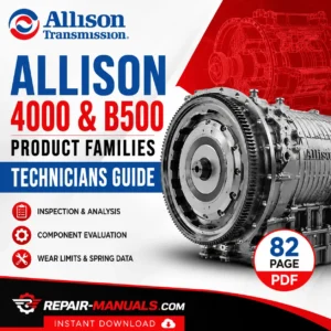 Allison 4000 and B500 Product Families Technicians Guide PDF Manual
