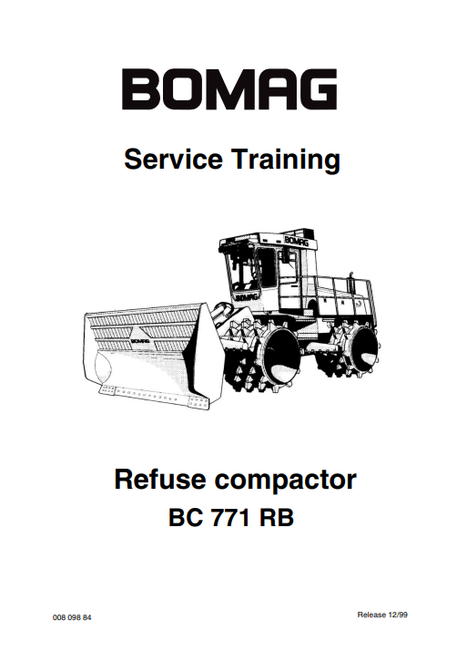 Bomag BC771 RB Refuse Compactor Service Training Manual - Image 2
