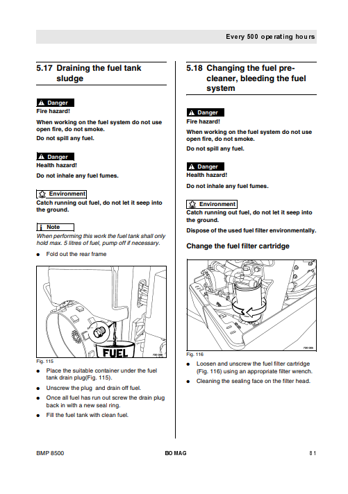 Bomag BMP8500 Roller Maintenance Manual - Image 3