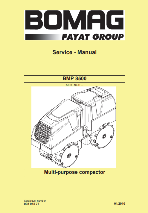 Bomag BMP 8500 Roller Service Repair Manual - Image 2