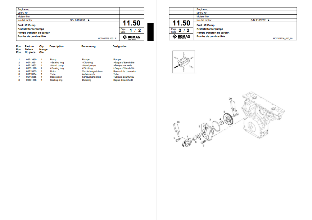 Bomag BC772 RB-2 Compactor Parts Catalogue - Image 3