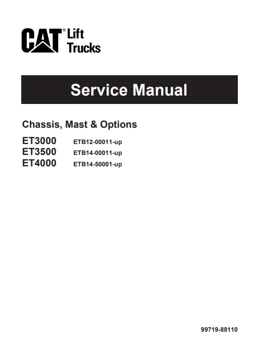 Caterpillar ET3000 Forklift Service Repair Manual - Image 2