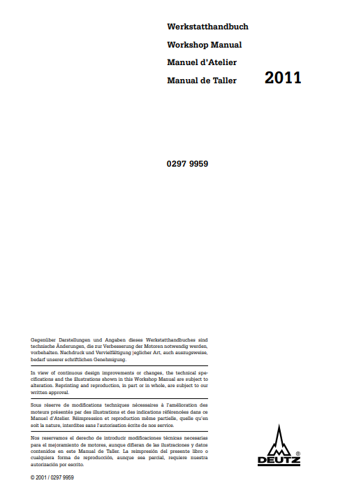 DEUTZ Engine 2011 Workshop Manual - Image 2