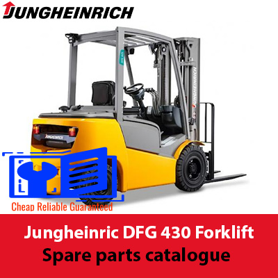 Catalogue of spare parts for the Jungheinrich DFG 430 forklift, providing essential information for repairs and replacements