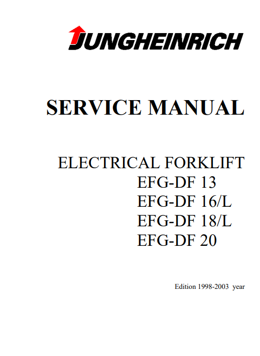 Jungheinrich EFG-DF 13, EFG-DF 16L, EFG-DF 18L, EFG-DF 20 Service Repair Manual - Image 2