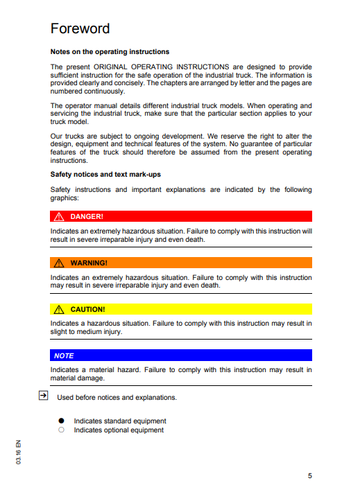 Jungheinrich ETM, ETV 214 to 325 Operating Instructions Manual - Image 3
