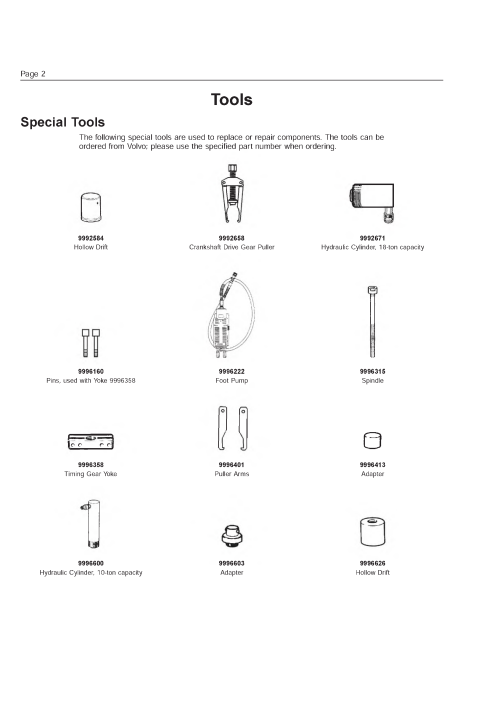 Volvo D12, Volvo D12A, Volvo D12B Engines Camshaft Repair Manual - Image 5