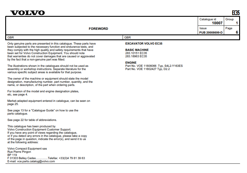 Volvo EC35 Mini Excavator Parts Catalog - Image 5