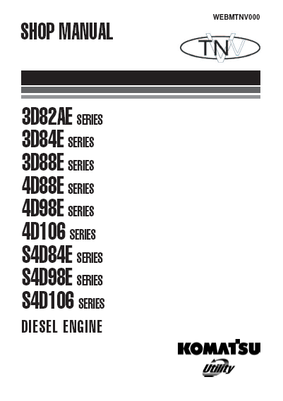 Yanmar Engine Workshop Repair Manual for Komatsu Product - Image 2