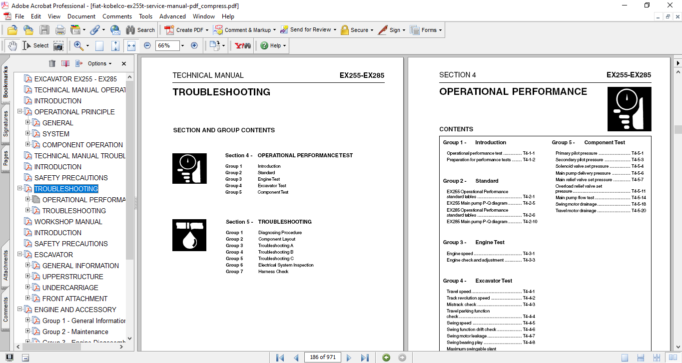 Fiat Kobelco EX255, Fiat Kobelco EX285 Tier2 Excavator Service Repair Manual - Image 4