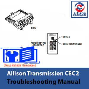 Cover of the Allison Transmission CEC2 Troubleshooting Manual, featuring the title and technical illustrations